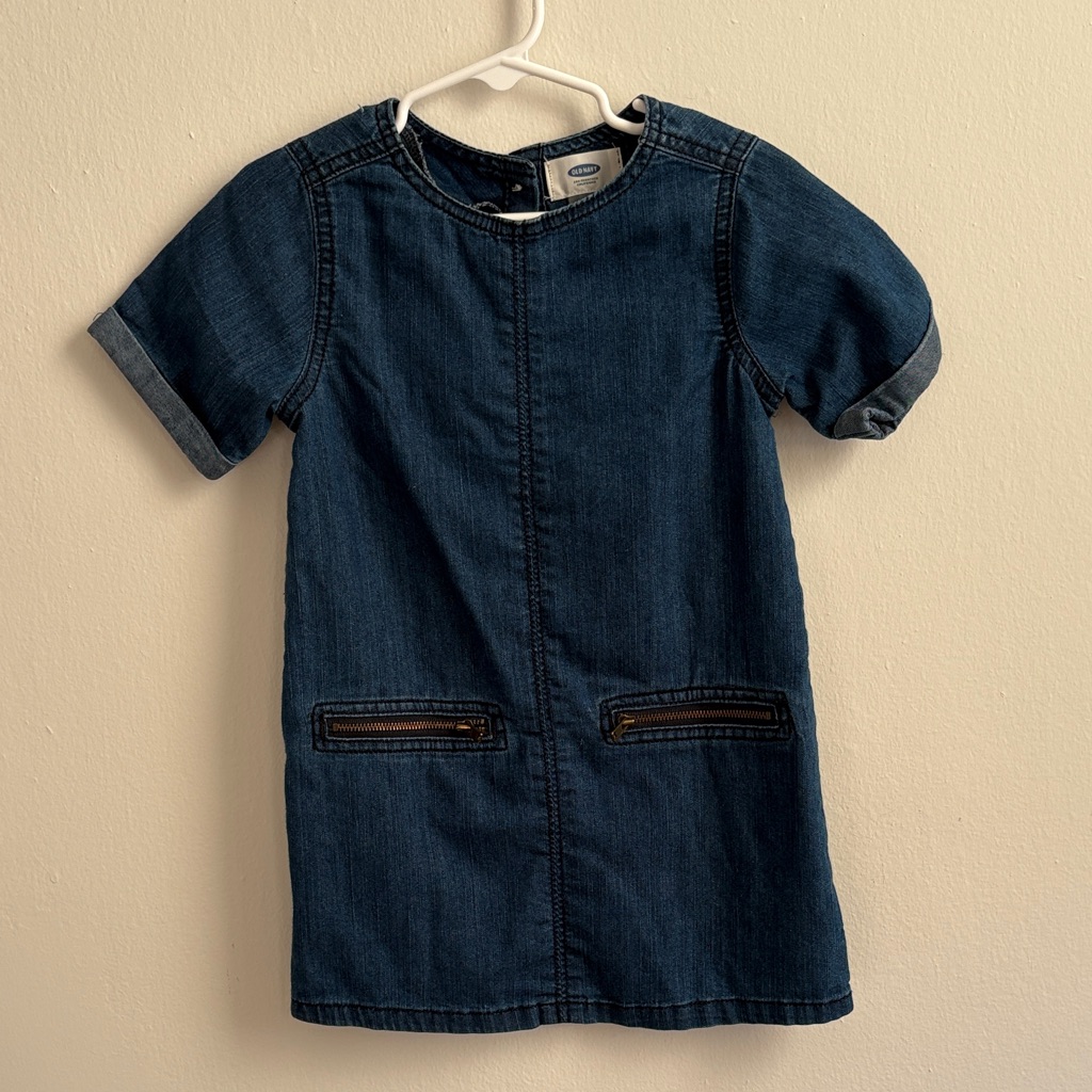 Old Navy Blue Denim Kids Dress 3t3a Old Navy Blue Denim Kids Dress 3t3a